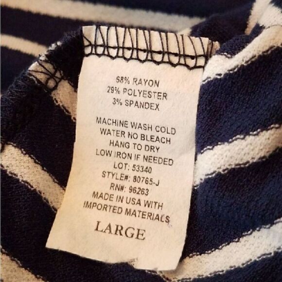 Olivia Rae Long Sleeve Striped Crop Top - Picture 5 of 5